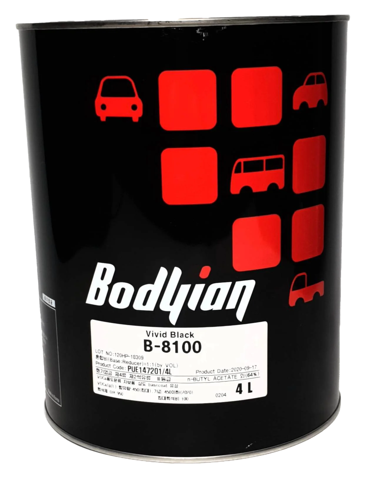 B-8100-4 Vivid Black 4ltr